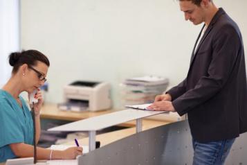 two people in a medical setting